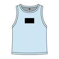 Ribbed High Neck Tank with Patch - The Collegiate Lineup