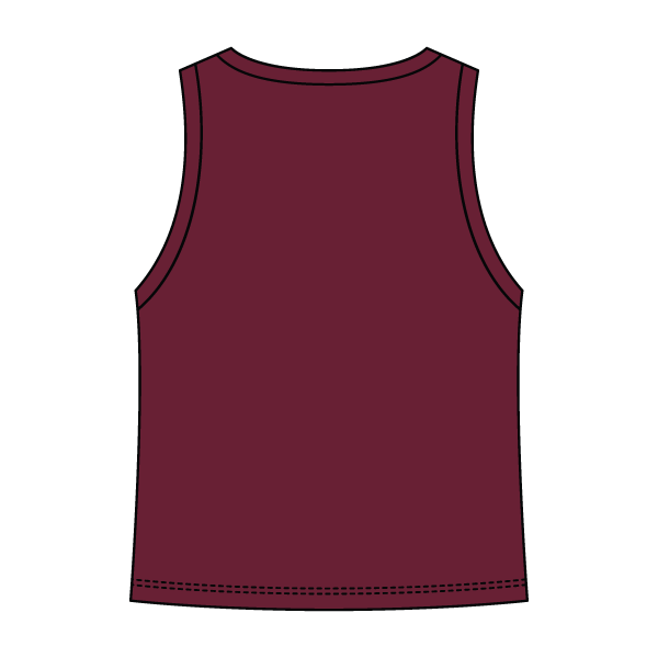 Ribbed High Neck Tank with Patch - The Collegiate Lineup