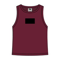 Ribbed High Neck Tank with Patch - The Collegiate Lineup