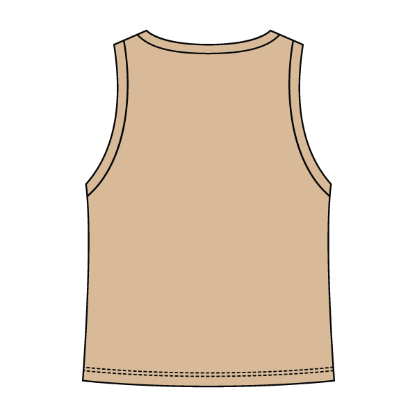 Ribbed High Neck Tank with Patch - The Collegiate Lineup