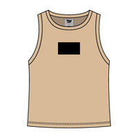 Ribbed High Neck Tank with Patch - The Collegiate Lineup