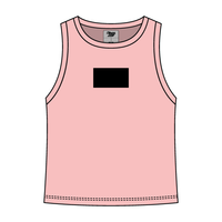 Ribbed High Neck Tank with Patch - The Collegiate Lineup