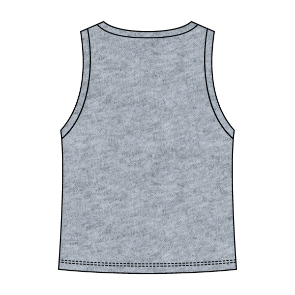 Ribbed High Neck Tank with Patch - The Collegiate Lineup