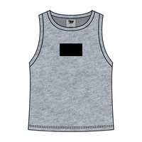 Ribbed High Neck Tank with Patch - The Collegiate Lineup