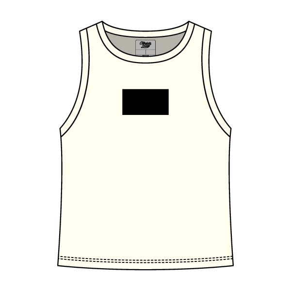 Ribbed High Neck Tank with Patch - The Collegiate Lineup