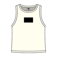 Ribbed High Neck Tank with Patch - The Collegiate Lineup