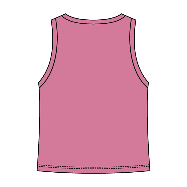 Ribbed High Neck Tank with Patch - The Collegiate Lineup