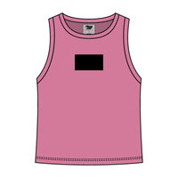 Ribbed High Neck Tank with Patch - The Collegiate Lineup