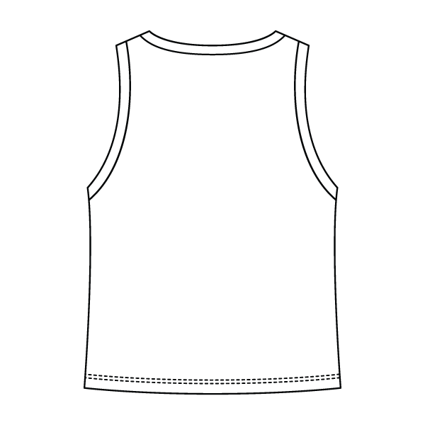 Ribbed High Neck Tank with Patch - The Collegiate Lineup