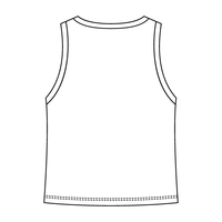 Ribbed High Neck Tank with Patch - The Collegiate Lineup