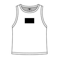 Ribbed High Neck Tank with Patch - The Collegiate Lineup