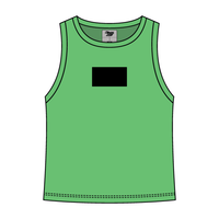 Ribbed High Neck Tank with Patch - The Collegiate Lineup