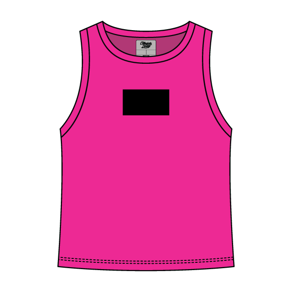 Ribbed High Neck Tank with Patch - The Collegiate Lineup