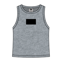 Ribbed High Neck Tank with Patch - The Collegiate Lineup