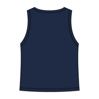 Ribbed High Neck Tank with Patch - The Collegiate Lineup