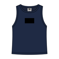 Ribbed High Neck Tank with Patch - The Collegiate Lineup