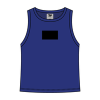 Ribbed High Neck Tank with Patch - The Collegiate Lineup