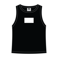 Ribbed High Neck Tank with Patch - The Collegiate Lineup
