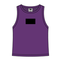 Ribbed High Neck Tank with Patch - The Collegiate Lineup