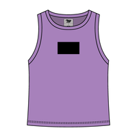 Ribbed High Neck Tank with Patch - The Collegiate Lineup