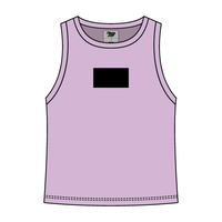Ribbed High Neck Tank with Patch - The Collegiate Lineup