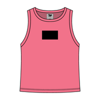 Ribbed High Neck Tank with Patch - The Collegiate Lineup