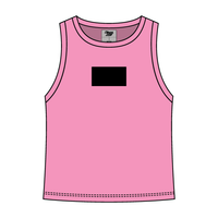 Ribbed High Neck Tank with Patch - The Collegiate Lineup