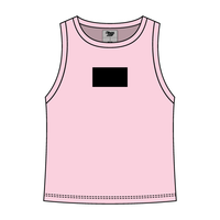 Ribbed High Neck Tank with Patch - The Collegiate Lineup