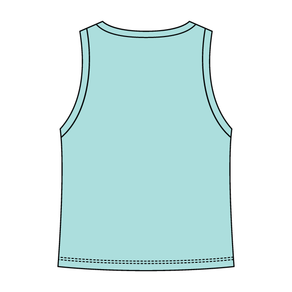 Ribbed High Neck Tank with Patch - The Collegiate Lineup