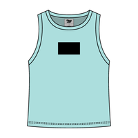Ribbed High Neck Tank with Patch - The Collegiate Lineup
