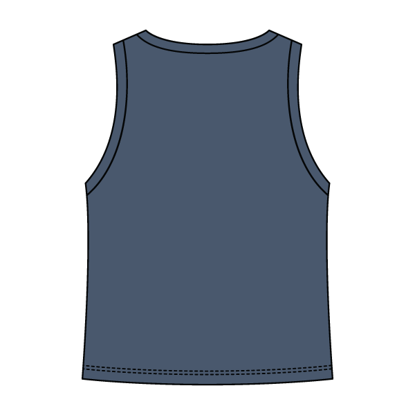 Ribbed High Neck Tank with Patch - The Collegiate Lineup