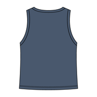 Ribbed High Neck Tank with Patch - The Collegiate Lineup