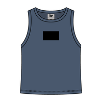 Ribbed High Neck Tank with Patch - The Collegiate Lineup