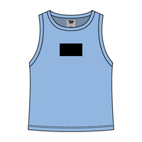 Ribbed High Neck Tank with Patch - The Collegiate Lineup