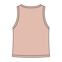 Ribbed High Neck Tank with Patch - The Collegiate Lineup