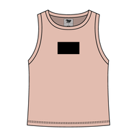 Ribbed High Neck Tank with Patch - The Collegiate Lineup