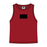 Ribbed High Neck Tank with Patch - The Collegiate Lineup