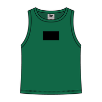 Ribbed High Neck Tank with Patch - The Collegiate Lineup
