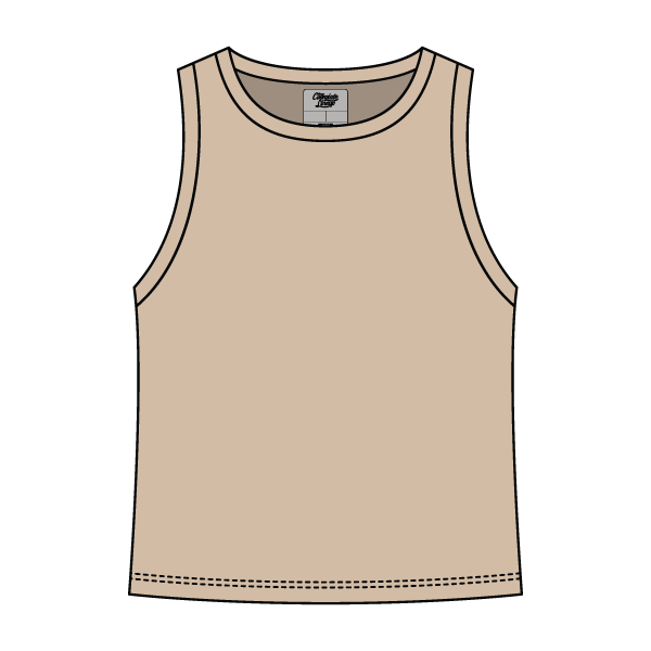 Ribbed High Neck Rib Tank - The Collegiate Lineup