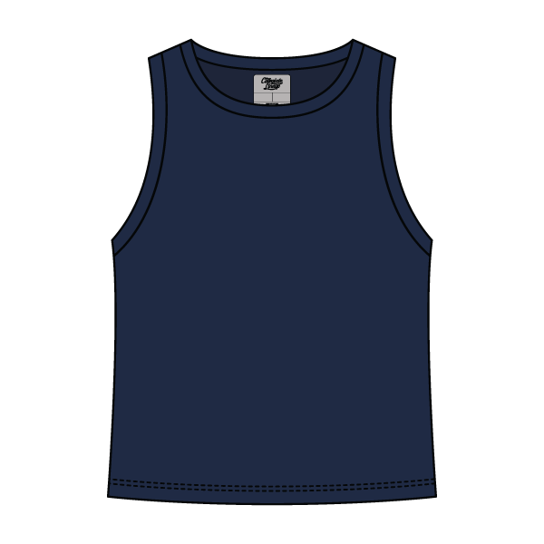 Ribbed High Neck Rib Tank - The Collegiate Lineup