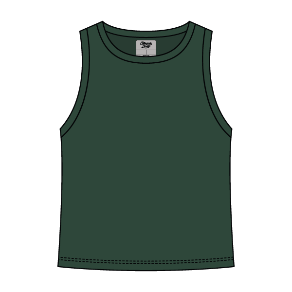 Ribbed High Neck Rib Tank - The Collegiate Lineup