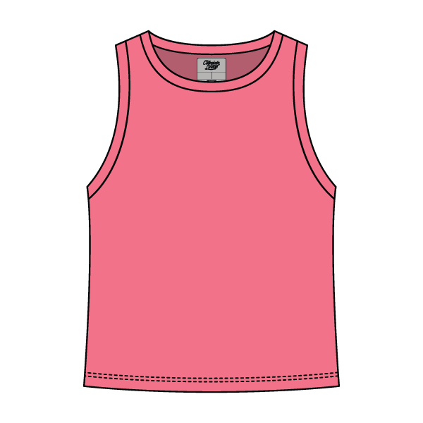 Ribbed High Neck Rib Tank - The Collegiate Lineup
