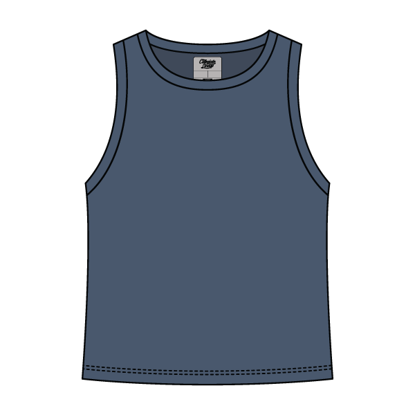 Ribbed High Neck Rib Tank - The Collegiate Lineup
