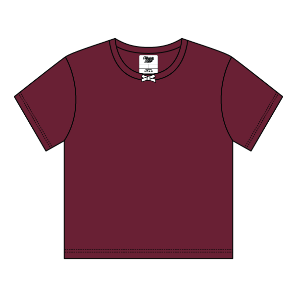 Ribbed Tee Shirt with Bow - The Collegiate Lineup