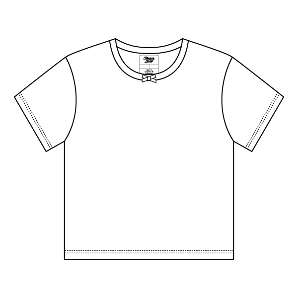 Ribbed Tee Shirt with Bow - The Collegiate Lineup