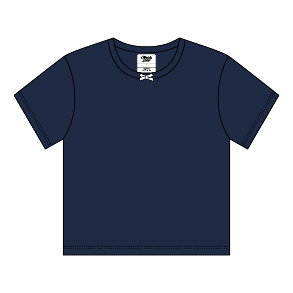 Ribbed Tee Shirt with Bow - The Collegiate Lineup
