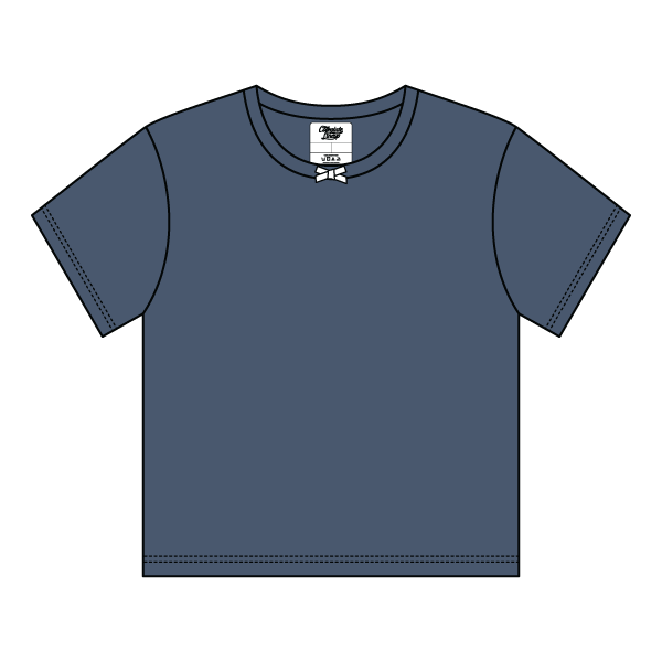 Ribbed Tee Shirt with Bow - The Collegiate Lineup