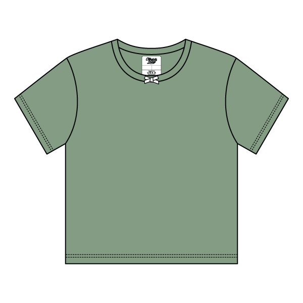 Ribbed Tee Shirt with Bow - The Collegiate Lineup