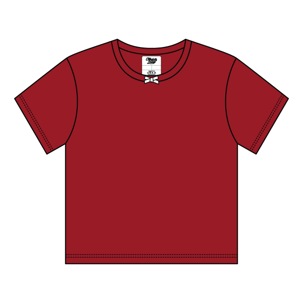 Ribbed Tee Shirt with Bow - The Collegiate Lineup