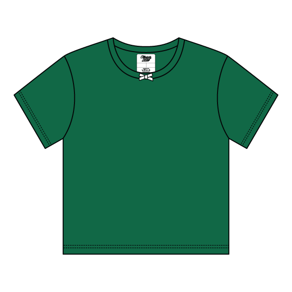 Ribbed Tee Shirt with Bow - The Collegiate Lineup